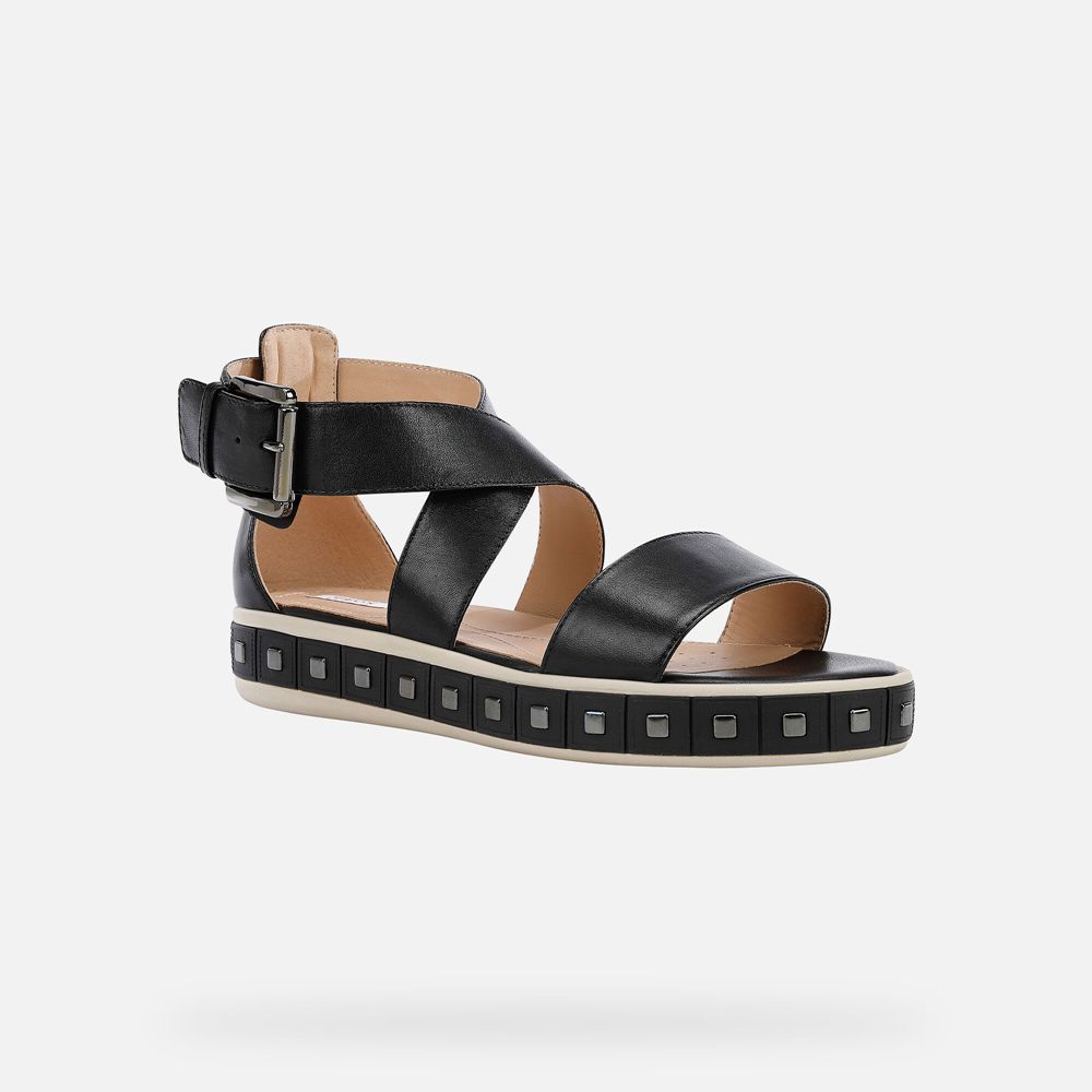 Sandalias Geox Senhora Pretas - Leelù - QFMJL8509